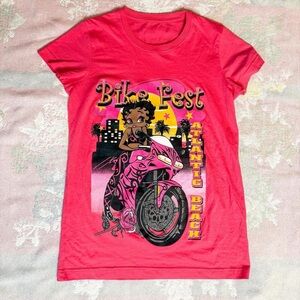 Betty Boop Biker Tee Size M